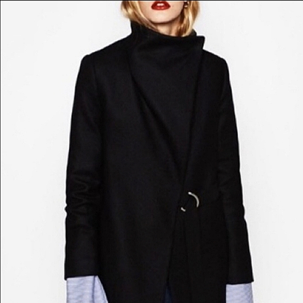 ZARA Woman Wool Wrap Coat
